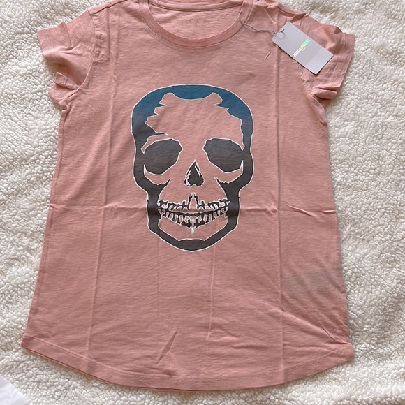 Zadig & Voltaire skull t-shirt powder pink with graphic skull front M & L - Picture 3 of 6